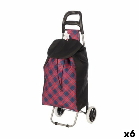Wózek na Zakupy Kinvara Niebieski Różowy 33 L 35,5 x 28 x 94 cm Romby (6 Sztuk)