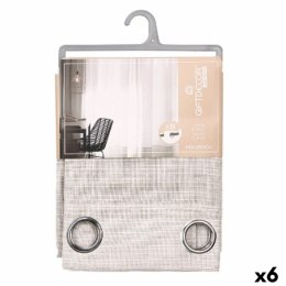 Zasłona Gift Decor Szary 140 x 260 cm Paski (6 Sztuk)