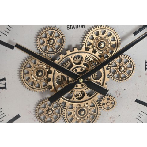 Zegar Ścienny Home ESPRIT Biały Metal Loft 60 x 9 x 60 cm