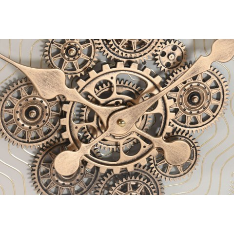 Zegar Ścienny Home ESPRIT Biały Złoty Metal Szkło Scandi 60 x 8 x 60 cm