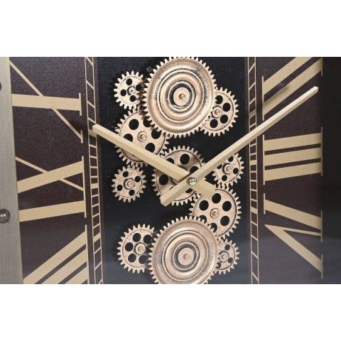 Zegar Ścienny Home ESPRIT Złoty Kasztanowy Szkło Żelazo Glam 43 X 8,5 X 63 CM