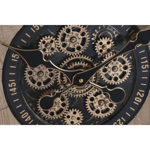 Zegar Ścienny Home ESPRIT Złoty Naturalny Szkło Jodła Cottage 63,5 X 8 X 63,5 CM