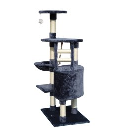 Drapak dla kota Gloria Sinu Szary Poliester Drewno Papier Plastikowy Włókno Sizalowe 7,5 cm 55 x 40 x 120 cm