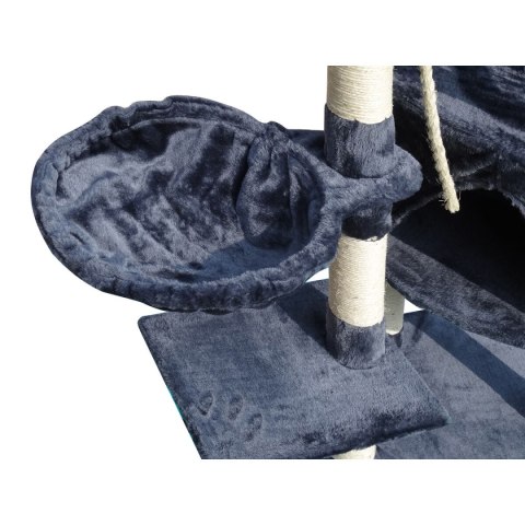 Drapak dla kota Gloria Sinu Szary Poliester Drewno Papier Plastikowy Włókno Sizalowe 7,5 cm 55 x 40 x 120 cm