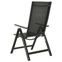 Składane krzesła ogrodowe 2 szt., textilene i aluminium, czarne