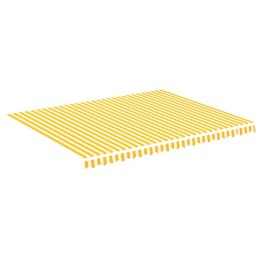 Zapasowa tkanina na markizę, żółto-biała, 4,5x3,5 m