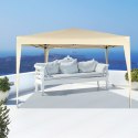 Gazebo Aktive 300 x 240 x 300 cm Stal Krem Plastikowy