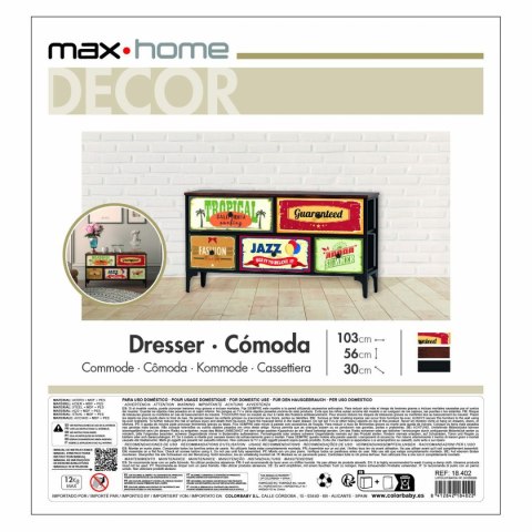 Komoda Max Home Vintage 103 x 56 x 30 cm