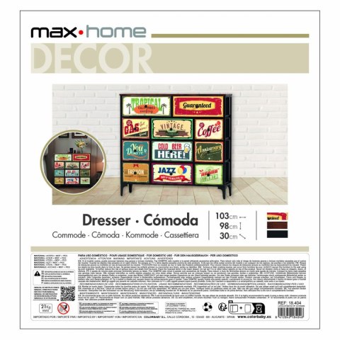 Komoda Max Home Vintage 103 x 98 x 30 cm