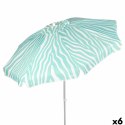 Parasol plażowy Aktive Niebieski 200 x 195 x 200 cm (6 Sztuk)