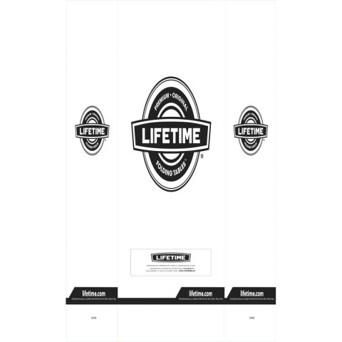 Składany stolik Lifetime Biały Stal Plastikowy 182 x 73,5 x 76 cm