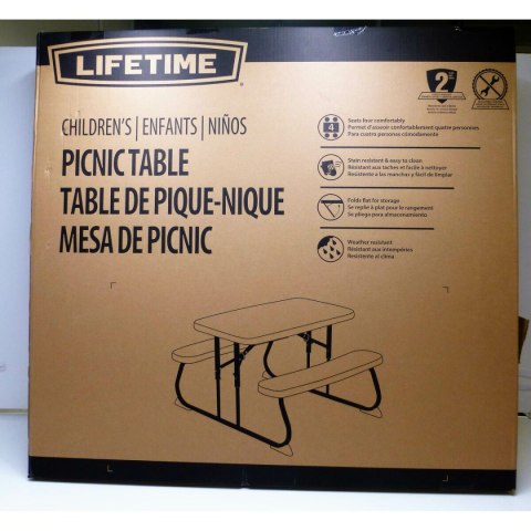 Stolik Dziecięcy Lifetime Krem Składany Picnic 82,5 x 53,5 x 90 cm Stal Plastikowy