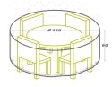 Torba Ochronna Aktive Ø 120 cm Stoły 120 x 60 x 120 cm (6 Sztuk)