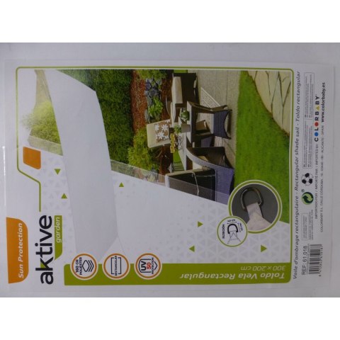 Żagle przeciwsłoneczne Aktive Trójkątny Biały 200 x 0,5 x 300 cm (4 Sztuk)