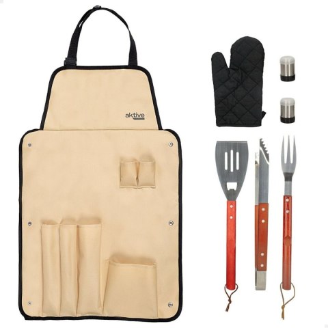 Zestaw przyborów do grilla Aktive 7 Części Grill Stal nierdzewna 42 x 67 x 3 cm (4 Sztuk)