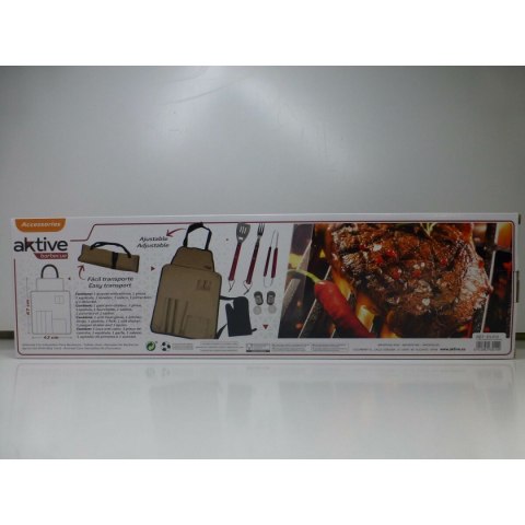 Zestaw przyborów do grilla Aktive 7 Części Grill Stal nierdzewna 42 x 67 x 3 cm (4 Sztuk)