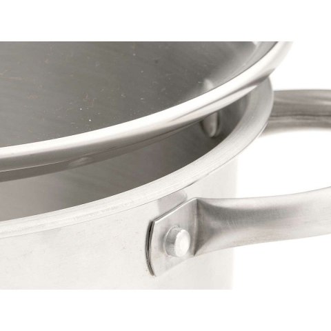 Garnek ze Szklaną Pokrywką Kinvara Srebrzysty 3,8 L 29 x 12 x 22 cm 29 x 16 x 22 cm Indukcja (6 Sztuk)