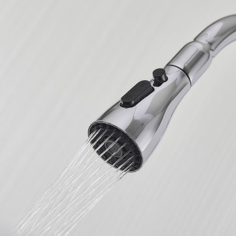 Kran jednouchwytowy Fontastock Chromu Stal nierdzewna Mosiądz Ceramiczna Stop cynku Kształt C Wysoki