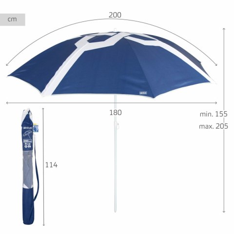 Parasol plażowy Aktive 200 x 205 x 200 cm (6 Sztuk)
