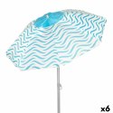 Parasol plażowy Aktive Niebieski Ø 200 cm 200 x 190 x 200 cm (6 Sztuk)