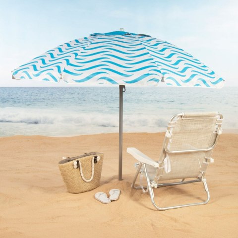 Parasol plażowy Aktive Niebieski Ø 200 cm 200 x 190 x 200 cm (6 Sztuk)