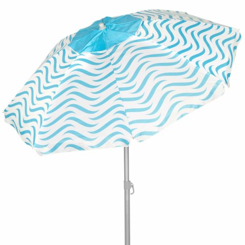 Parasol plażowy Aktive Niebieski Ø 220 cm 220 x 200 x 220 cm (6 Sztuk)