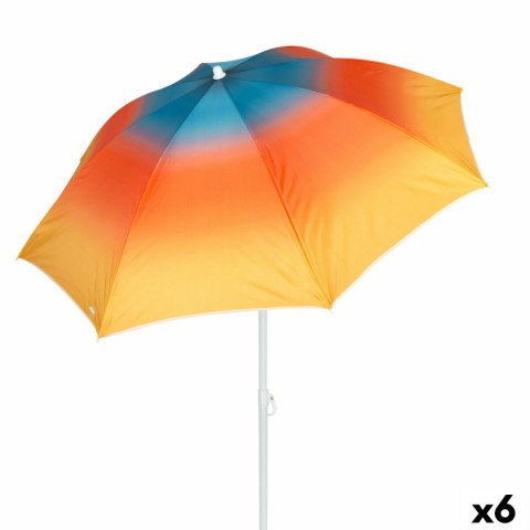 Parasol plażowy Aktive Wielokolorowy 180 x 195 x 180 cm (6 Sztuk)
