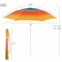Parasol plażowy Aktive Wielokolorowy 200 x 200 x 200 cm (6 Sztuk)