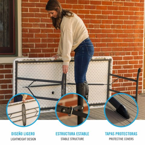 Składany stolik Lifetime Biały 152 x 74 x 76 cm