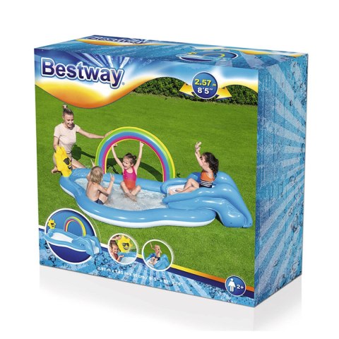 Bestway Basen dmuchany Park Zabaw Tęcza 257x145x91 cm +2 Lata Ogrodowy 53092