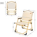 Składane Krzesło Kempngowe Aktive Sabana Ziemia 47 x 77 x 51 cm (2 Sztuk)