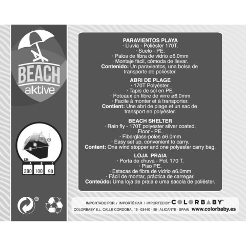 Wiatrochron Aktive 200 x 90 x 100 cm