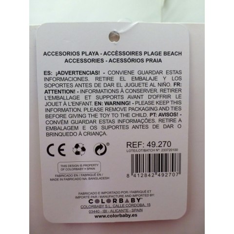 Zestaw zabawek plażowych Colorbaby Ø 18 cm polipropylen (15 Sztuk)