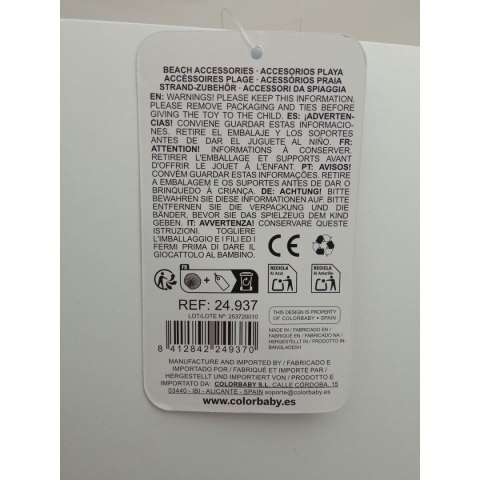 Zestaw zabawek plażowych Colorbaby polipropylen (16 Sztuk)