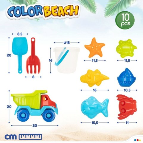 Zestaw zabawek plażowych Colorbaby polipropylen (8 Sztuk)