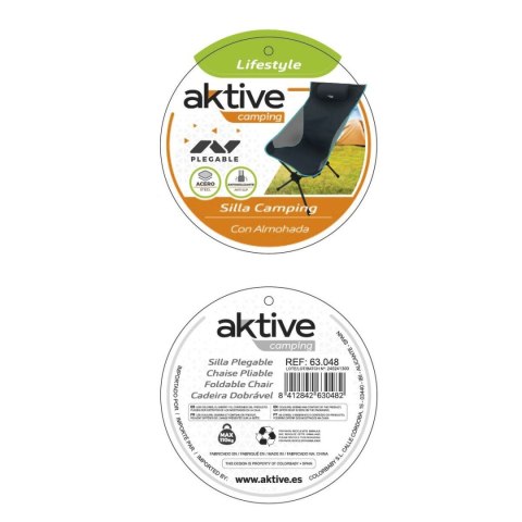 Składane Krzesło Kempngowe Aktive 61 x 99 x 55 cm (2 Sztuk)