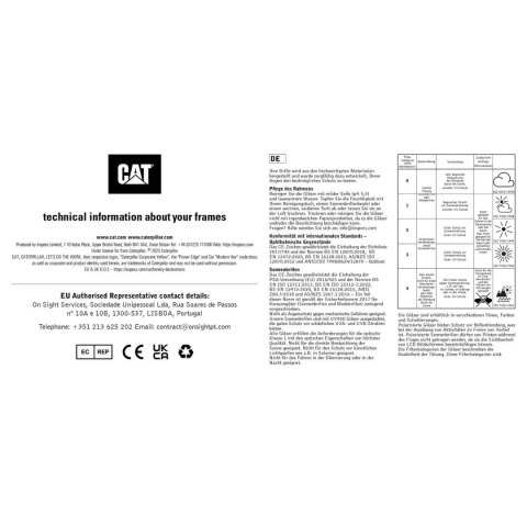 Ramki do okularów Męskie Caterpillar CPO-3521 52004