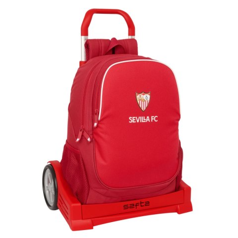 Torba szkolna z kółkami Sevilla Fútbol Club Czerwony 32 x 43 x 14 cm