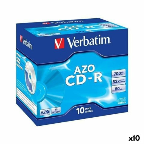 CD-R Verbatim AZO 700 MB 52x 10 Części (10 Sztuk)