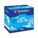 CD-R Verbatim AZO 700 MB 52x 10 Części (10 Sztuk)