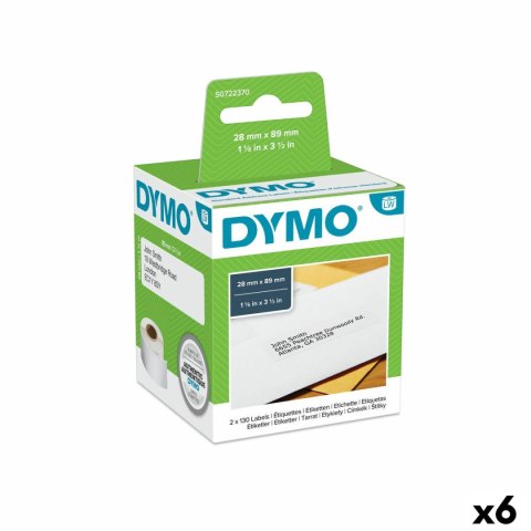 Etykiety do Drukarki Dymo 99010 28 x 89 mm LabelWriter™ Biały Czarny (6 Sztuk)