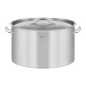 Garnek gastronomiczny z pokrywką stalowy nierdzewny do kuchenki indukcyjnej 44 L