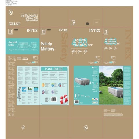 Basen Demontowalny Intex 26792 488 x 107 x 244 cm