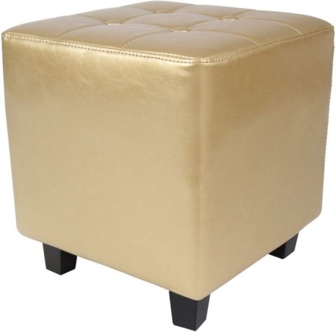 Fotel ze stołkiem Chesterfield 2, złoty