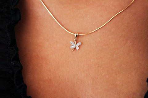 Złoty wisiorek WZD1895 - Diament