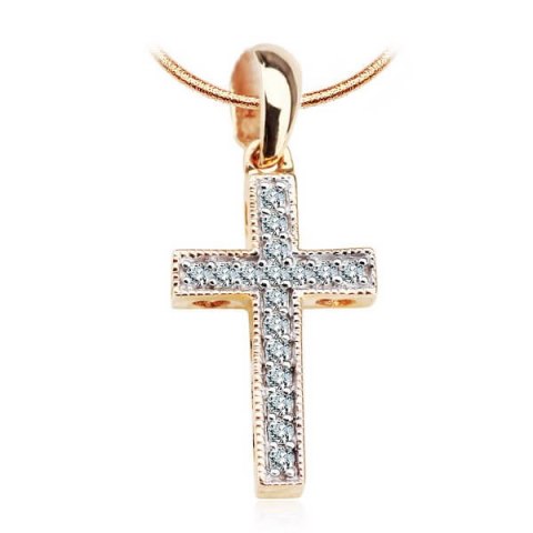 Złoty wisiorek WZD1902 - Diament