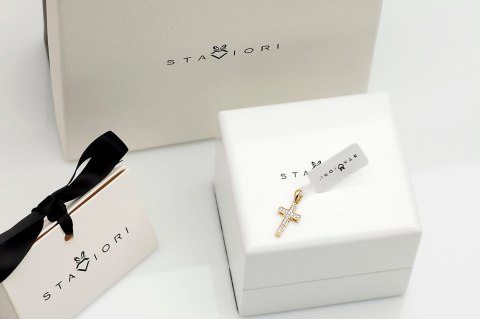 Złoty wisiorek WZD1902 - Diament