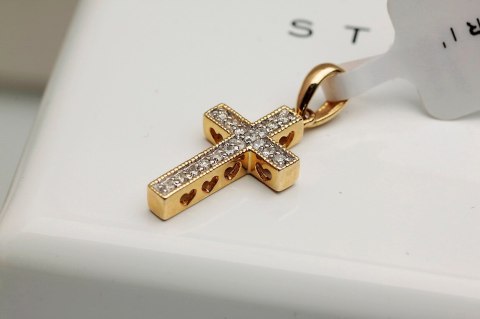 Złoty wisiorek WZD1902 - Diament