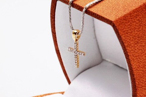 Złoty wisiorek WZD1904 - Diament