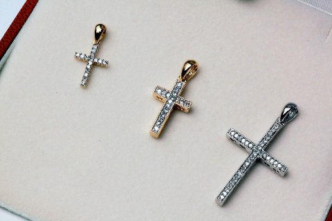 Złoty wisiorek WZD1904 - Diament